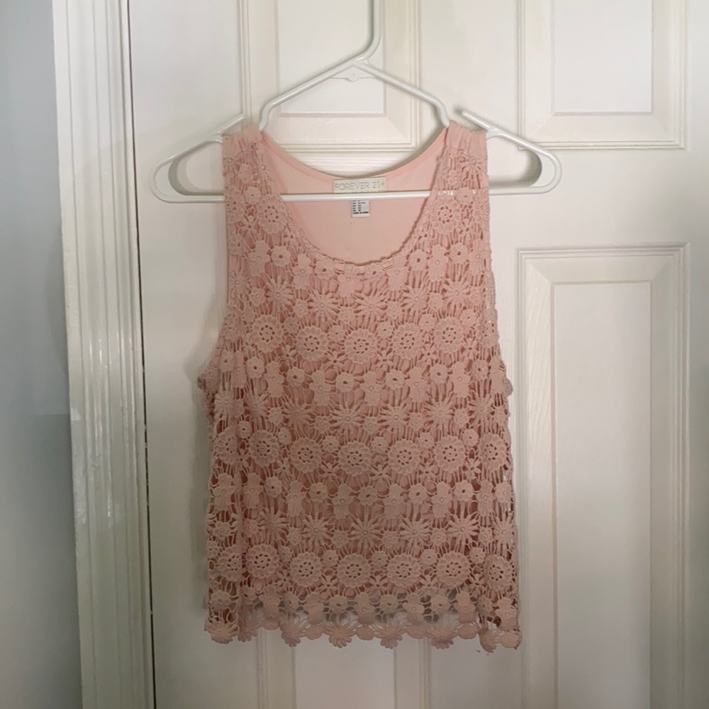 A light pink crop top